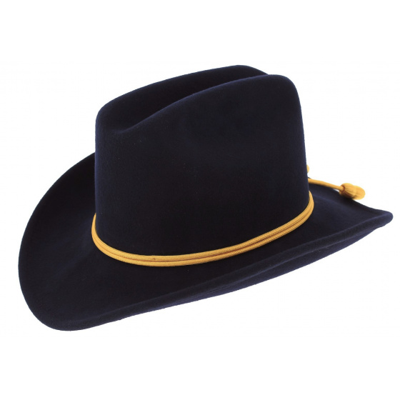 Black Union Officer Wool Felt Hat - Traclet