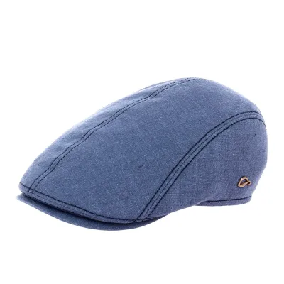 Curved Jackson Linen Cap Blue - Göttmann Reference: 12175 | Traclet Hatters
