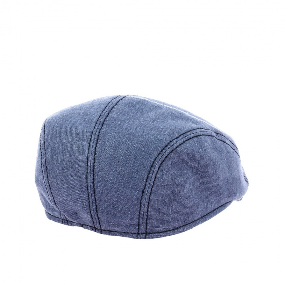 Curved Jackson Linen Cap Blue UPF40+ - Göttmann