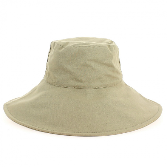 Capeline Grands Bords Coton Beige - Fléchet Capeline Grands Bords Coton Beige - Fléchet