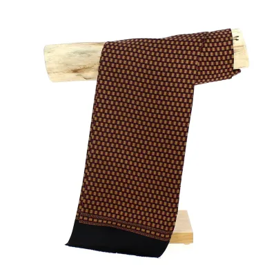 Foulard de Soie Louis Noir & Rouge - Traclet Reference : 12187 | Chapellerie Traclet