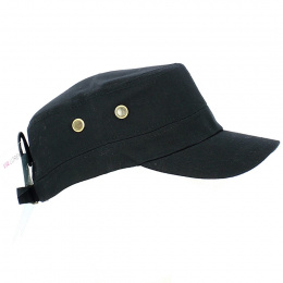 Black Conrad Military Cap - Traclet