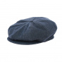 Alfredo Recycled Denim Patchwork Newsboy Cap - Traclet