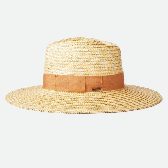 Chapeau Traveller Larges Bords Joanna Paille Naturelle Orange - Brixton Chapeau Traveller Larges Bords Joanna Paille Naturelle Orange - Brixton