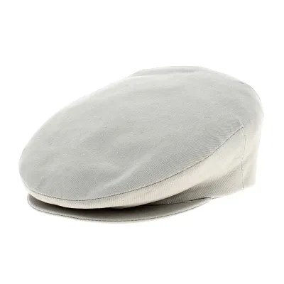 Villemontais Cotton Beige Flat Cap - Traclet