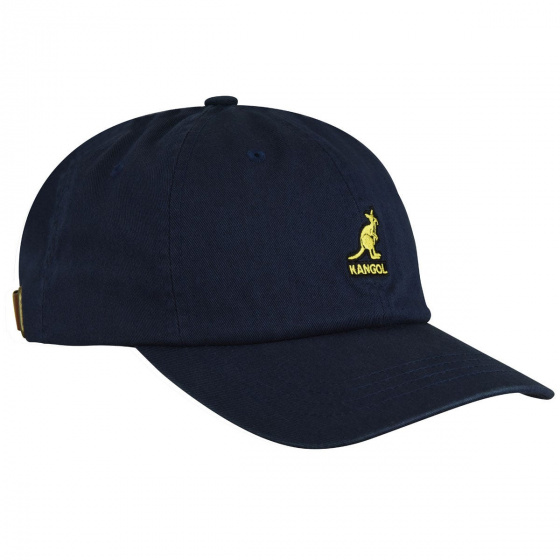 Navy Cotton Washed Baseball Cap - Kangol