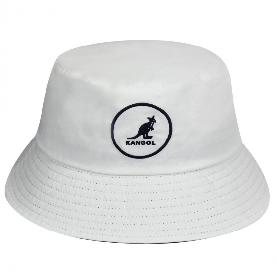 Washed New Edition Cotton White Bucket Hat - Kangol