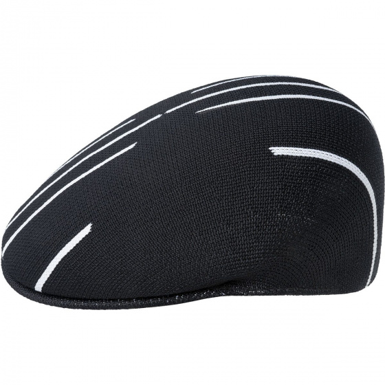 Stripe X-TOP 504 Black Flat Cap - Kangol