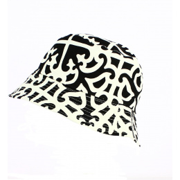 Black and White Baroque Bucket Hat - Traclet