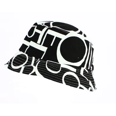 Black and White Letters Bucket Hat - Traclet Reference: 12074 | Traclet Hat Shop