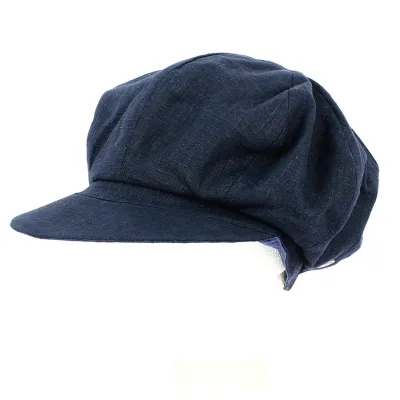 Rasta Newsboy Cap Linen Navy - MTM Reference: 12281 | Traclet Hat Shop
