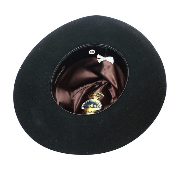 Chapeau Fedora Ferster Feutre Noir - Brandolino Chapeau Fedora Ferster Feutre Noir - Brandolino