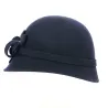 Chapeau Cloche Sophia Feutre Laine marine - Traclet Reference : 12290 | Chapellerie Traclet