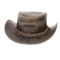 Traveller Brown Braided Leather Hat - Traclet