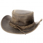 Traveller Brown Braided Leather Hat - Traclet