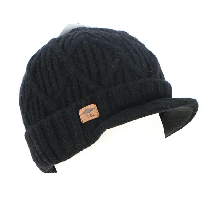 The Yukon Brim Black Beanie - Coal Reference: 12294 | Traclet Hat Shop