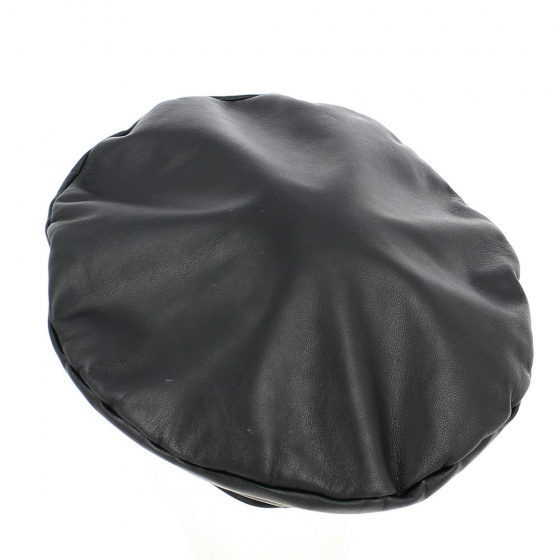 Béret Nappa Cuir Noir - Traclet Béret Nappa Cuir Noir - Traclet