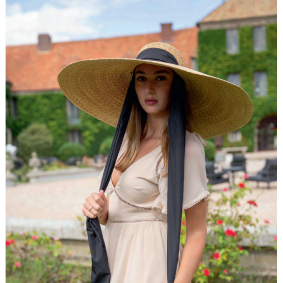 Large Saint Barth straw sun hat