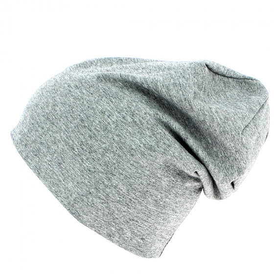 Long Grey Cotton Hype Beanie - Traclet