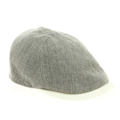 Beige linen duck bill cap Reference: 12333 | Chapellerie Traclet