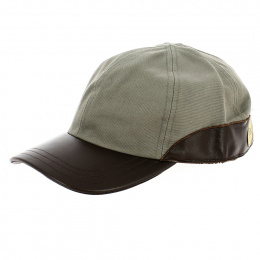Gibson Leather Baseball Cap Khaki - Jacaru