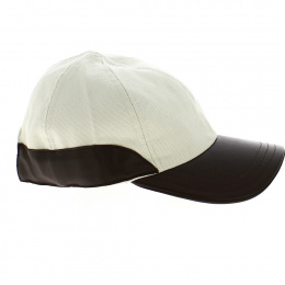 Gibson Leather Baseball Cap Off-White - Jacaru