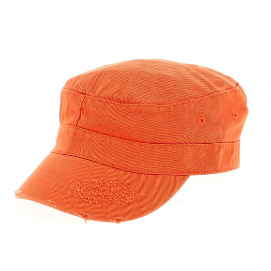 Urban Destroyed Orange Military Cap - Atlantis