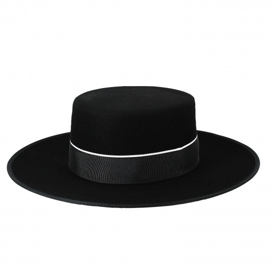 Chapeau Cordobes Andalou Feutre Noir
