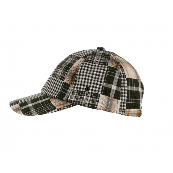 Baseball Cap Maggio Stripes Khaki & Orange - Aussie Apparel