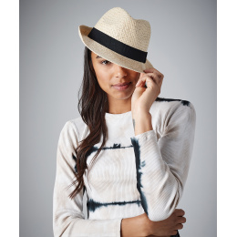 Trilby Straw Hat Natural Paper- Traclet