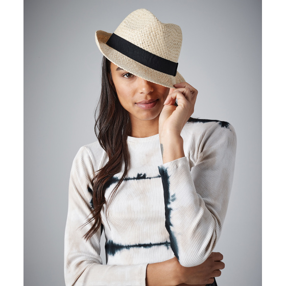 Trilby Straw Hat Natural Paper- Traclet