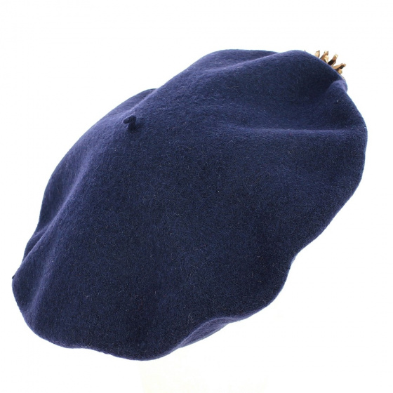 Navy Christmas Creation Basque Beret - Traclet Navy Christmas Creation Basque Beret - Traclet