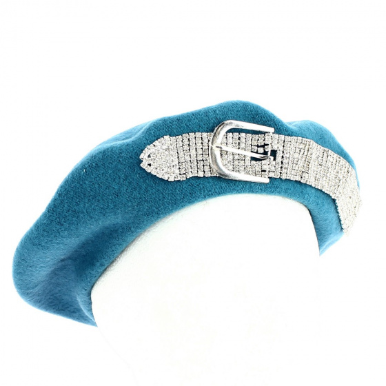 Basque Beret Rhinestone Creation Wool - Traclet