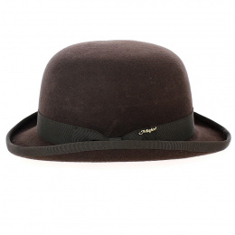 Brown Wool Felt Major Bowler Hat - Traclet