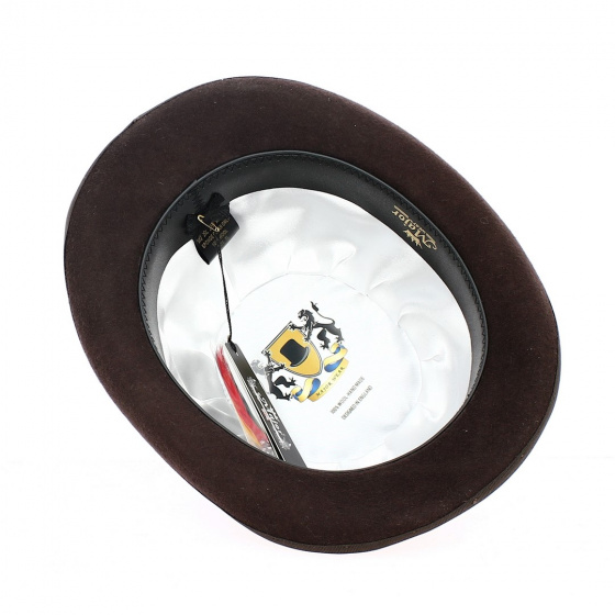 Brown Wool Felt Major Bowler Hat - Traclet