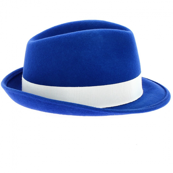 Chapeau Trilby Albastru Feutre Laine Bleu - Traclet Chapeau Trilby Albastru Feutre Laine Bleu - Traclet