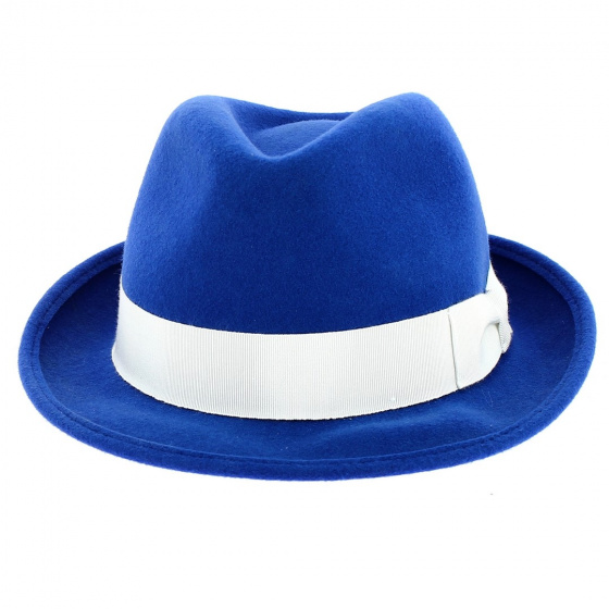 Chapeau Trilby Albastru Feutre Laine Bleu - Traclet Chapeau Trilby Albastru Feutre Laine Bleu - Traclet