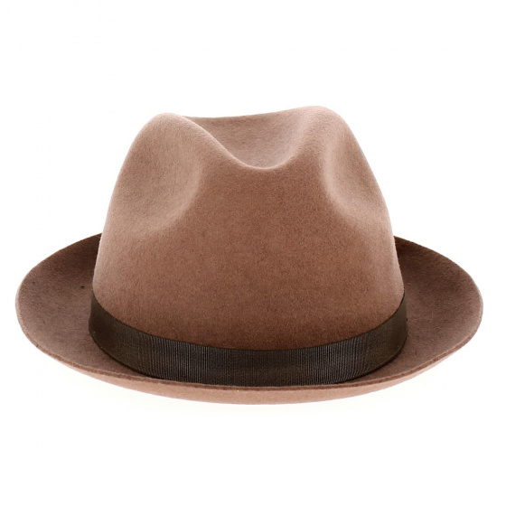 Chapeau Trilby Historia Feutre Laine Marron - Traclet