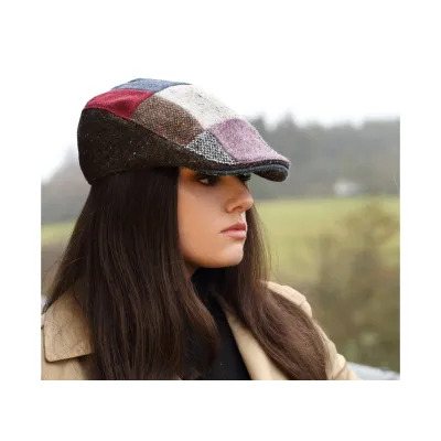 Winter patchwork flat cap - Hanna hats