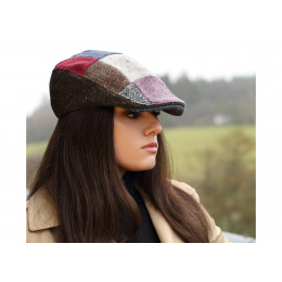 Casquette plate patchwork hiver - Hanna hats