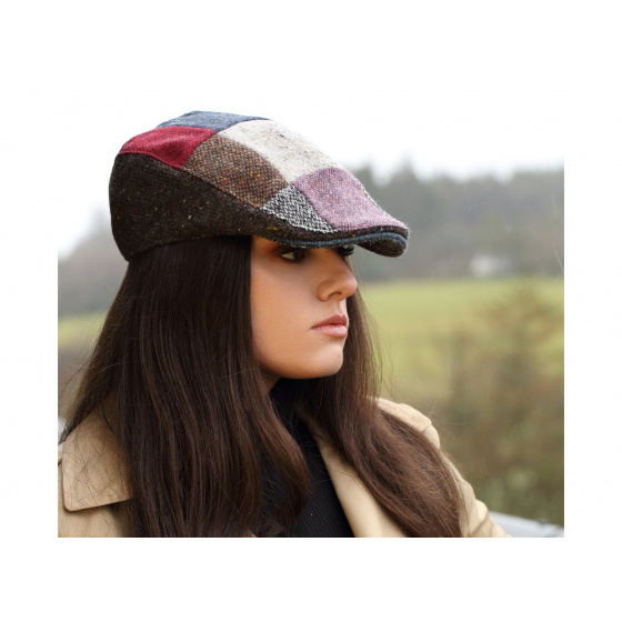 Winter patchwork flat cap - Hanna hats