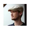 Vintage Linen Flat Cap - Hanna hats