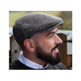 Casquette plate gris chiné - Hanna Hats