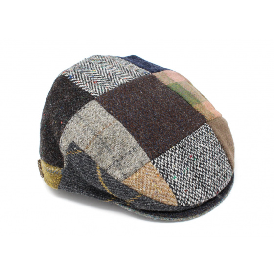 Casquette Plate Monaghan Patchwork Laine Vierge - Hanna Hats Casquette Plate Monaghan Patchwork Laine Vierge - Hanna Hats