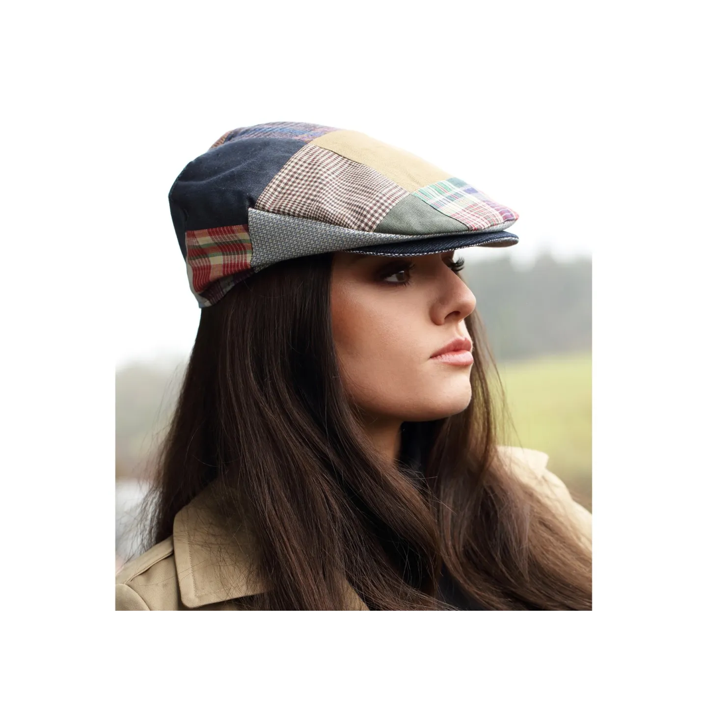 summer patchwork flat cap - summer cap Reference: 2311 | Traclet Hat Shop