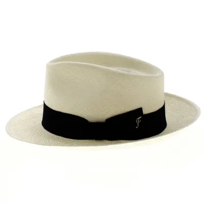 Chapeau Fedora Filo Panama Naturel - Fléchet Reference : 12390 | Chapellerie Traclet