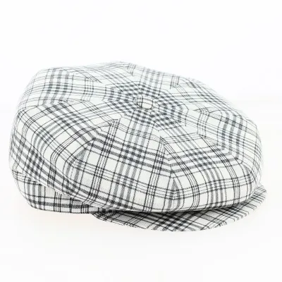 Casquette d'été 8 côtes à carreaux Reference : 12406 | Chapellerie Traclet