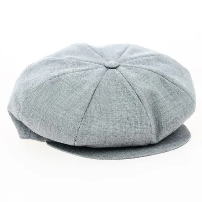 8-panel summer cap blue/gray. Reference: 12416 | Chapellerie Traclet