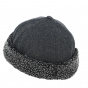 Charcoal Docker Beanie with Faux Fur - Traclet