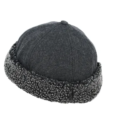 Bonnet Docker Anthracite Fausse Fourrure - Traclet Reference : 11329 | Chapellerie Traclet